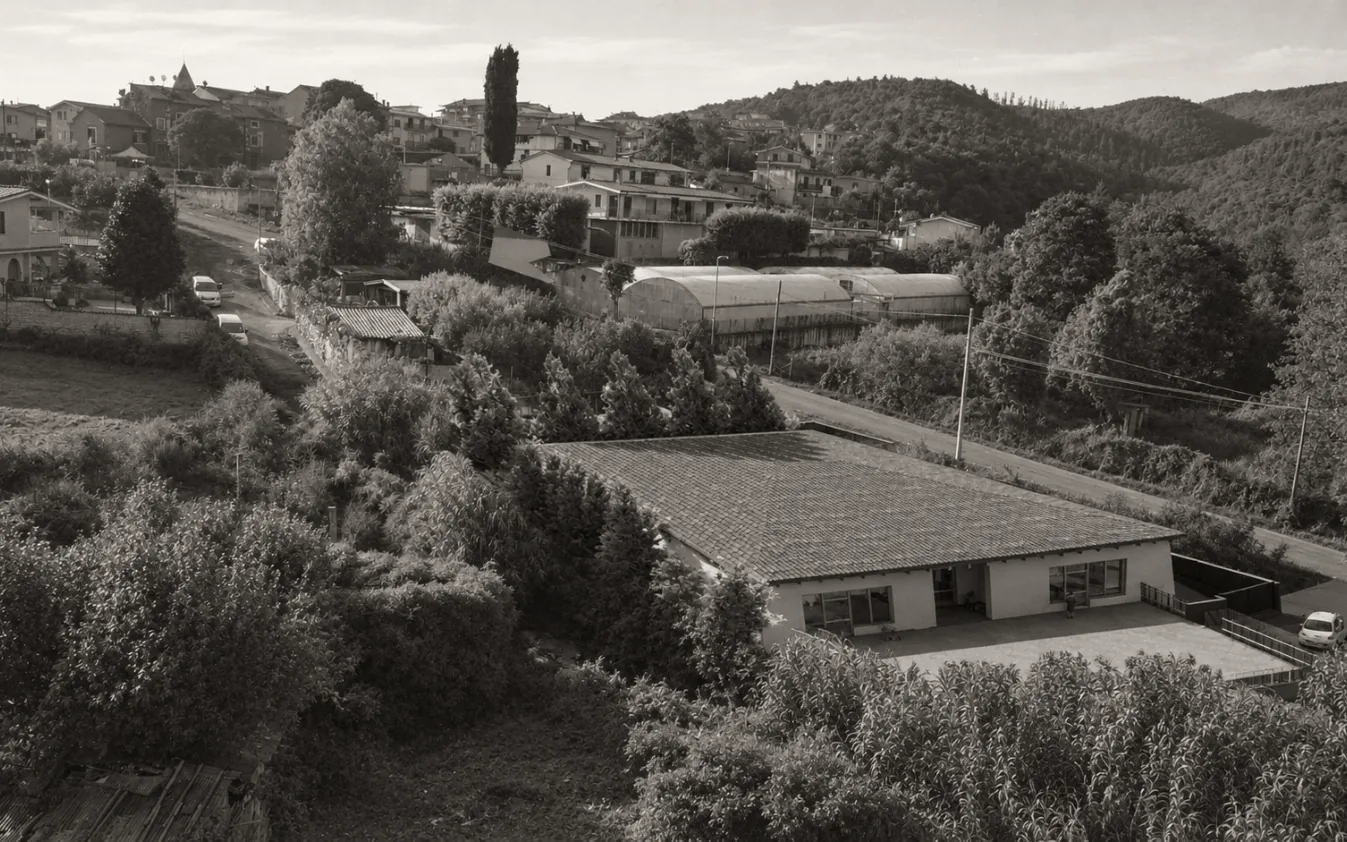 La crèche de Colle di Fuori vue d'en haut