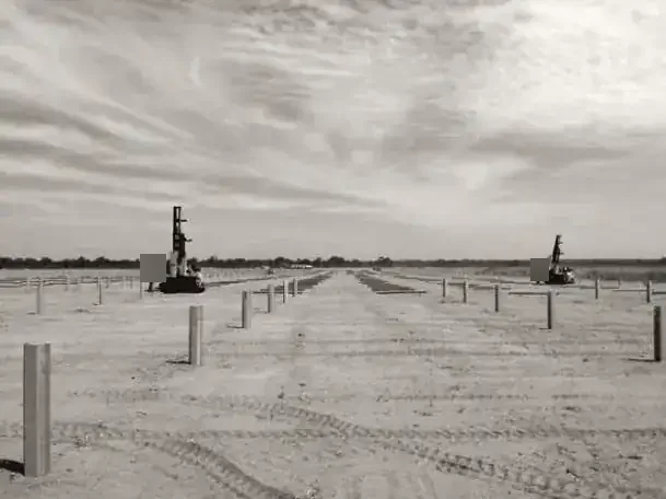 Pile driving for the structures in the field