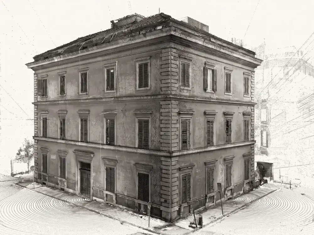 Point cloud of the palazzo from laser scanning survey
