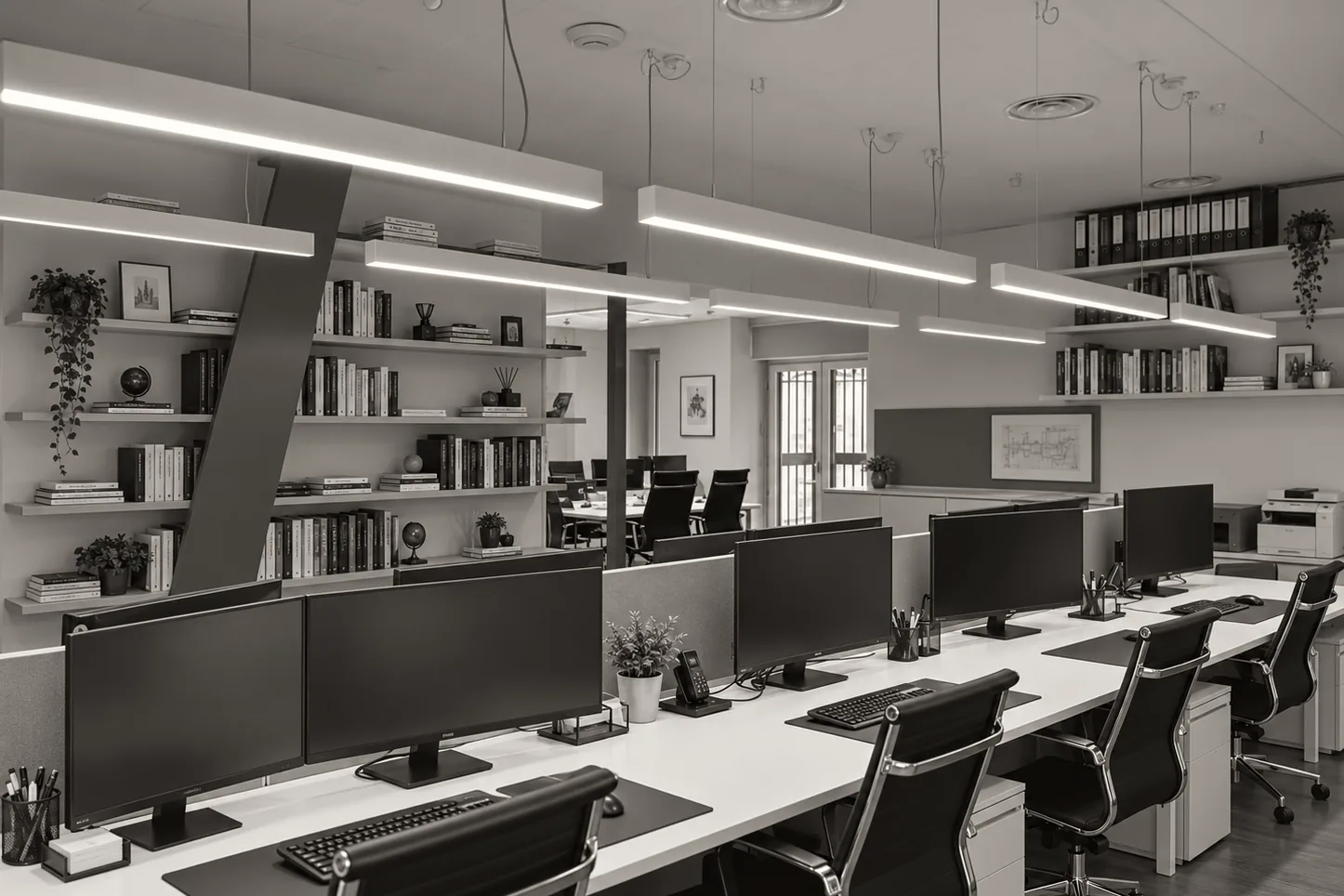 Workstations at the operational office