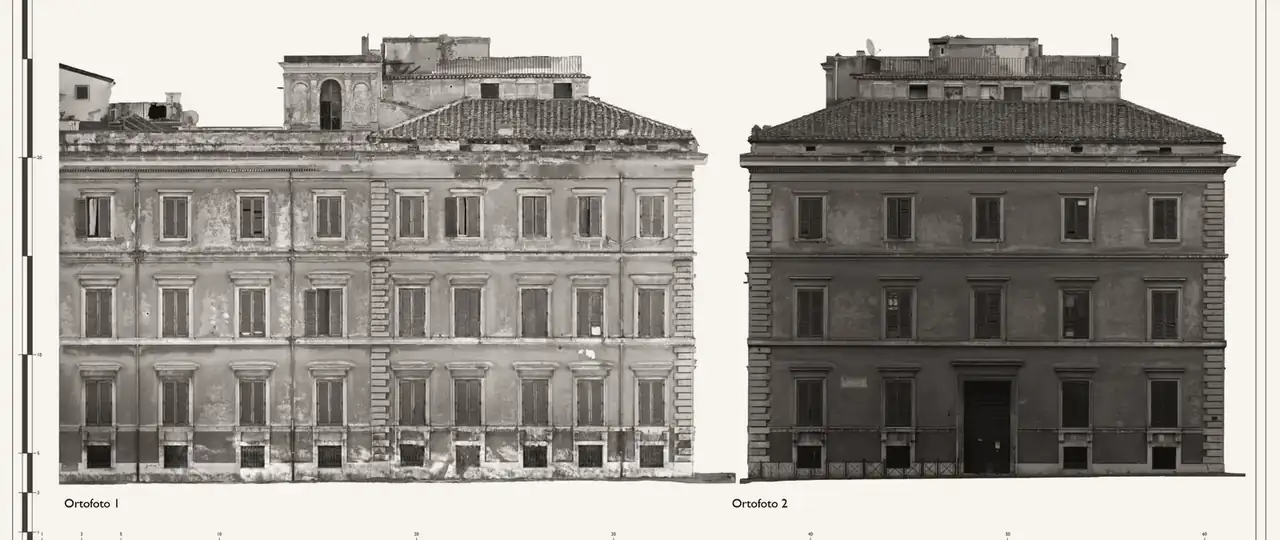 Orthophotos of the elevations of the palazzo