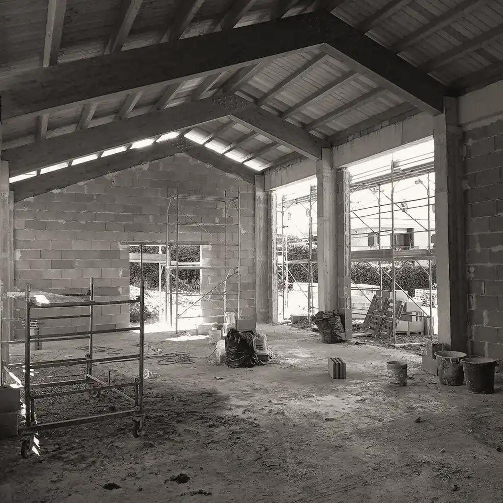 Pavillon de quartier de Colle Pizzuto en construction