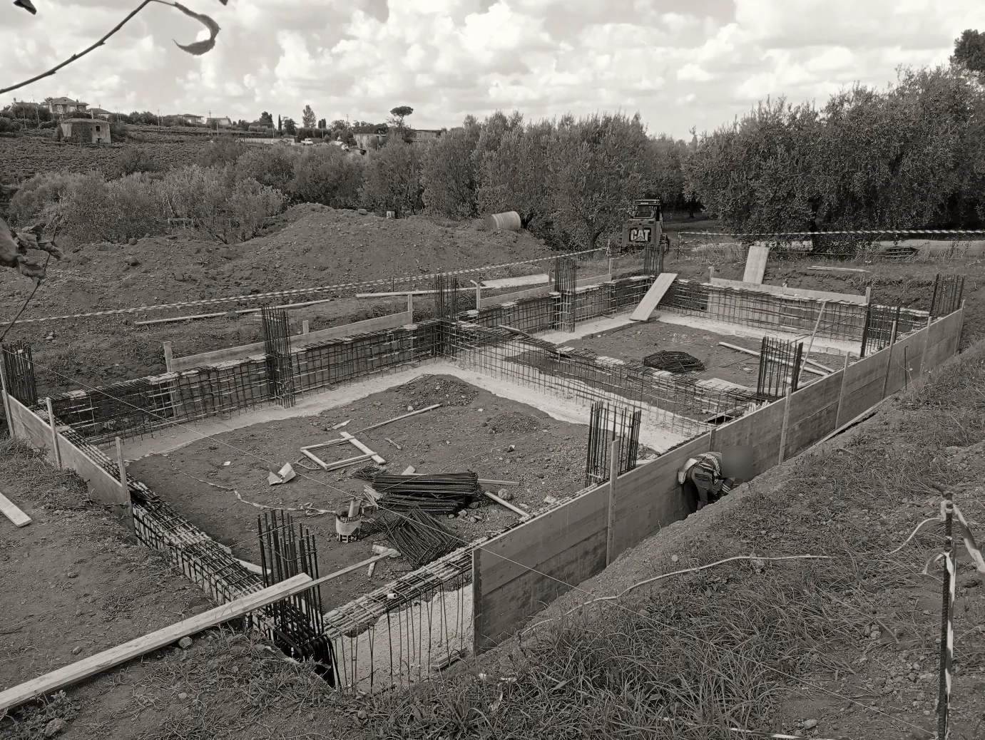Le fondazioni in fase di casseratura