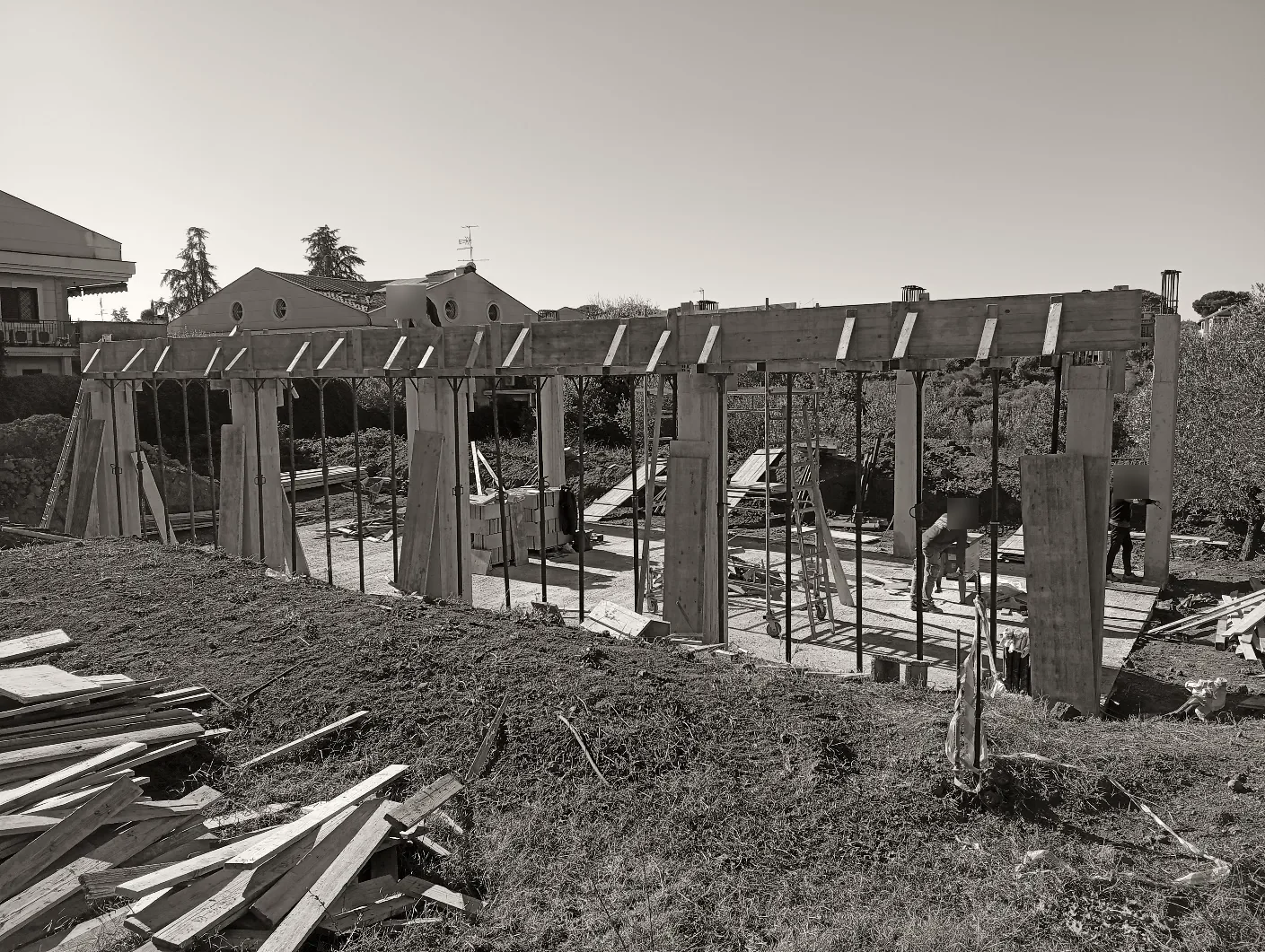 Il montaggio della struttura in legno