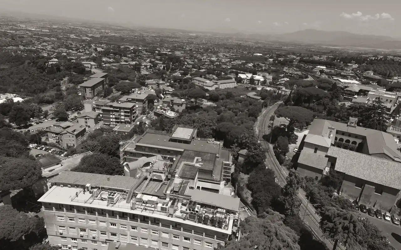 San Sebastiano Hospital, Frascati, aerial view
